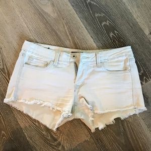 White Wash Denim Shorts